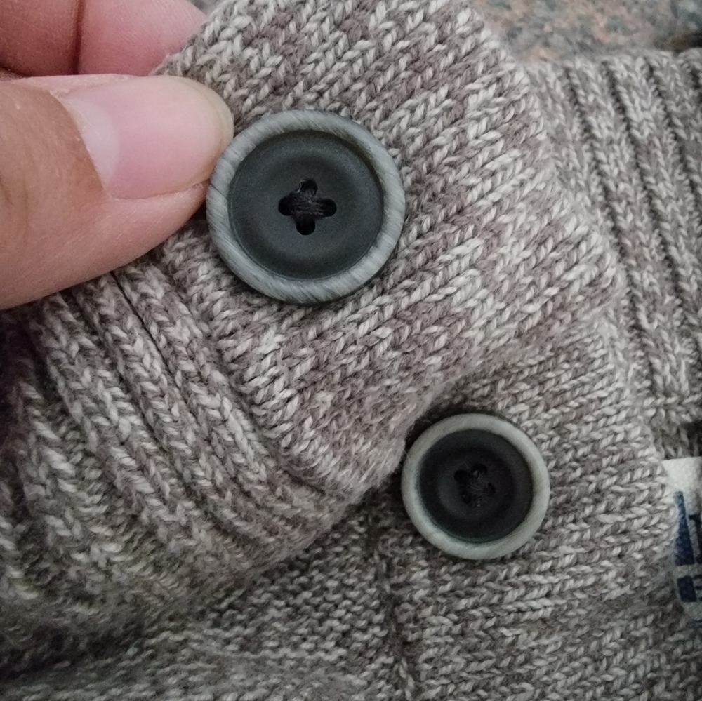 Urban Pipeline Taupe Shawl-Collar Knit Sweater - Picture 3 of 5